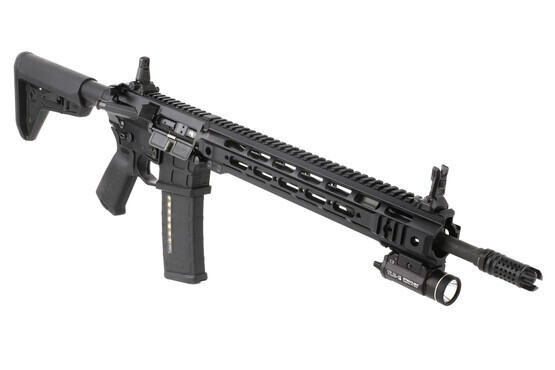 The Streamlight TLR 1s flashlight can also be attached to rifles like the AR15